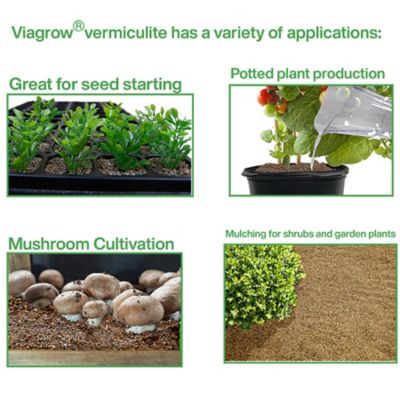 Image showing 6 th Viagrow Horticultural Vermiculite, 29.9 qt., 1 cu. ft. Perfect for Root Cuttings, Seed Germination, 2 pk.