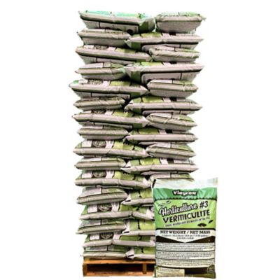 Viagrow Vermiculite 1 cu. ft. Bag, Pallet of 80, Fine Horticultural Vermiculite For Plants, Soil Amendment