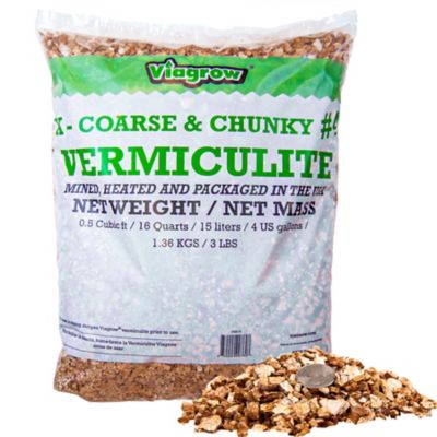 Viagrow Coarse and Chunky Vermiculite by Viagrow, Made in America (16 Qts / 4 gal. / .53 CF / 1 Pack)