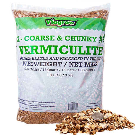 Viagrow Coarse and Chunky Vermiculite by Viagrow, Made in America (16 Qts / 4 gal. / .53 CF / 1 Pack)
