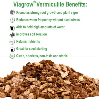 Image showing  3 lb. 0.53 cu. ft. Coarse and Chunky Vermiculite, Made in America, 16 qt./4 gal., 1-Pack