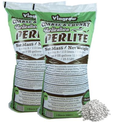 Viagrow Coarse and Chunky Perlite 119 Quarts, 2-Pack, White, 4 CU FT