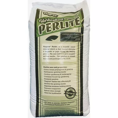 Viagrow Horticultural Perlite Made in USA Pack of 1 (4 Cubic Feet / 119 Quarts) Soil Amendments