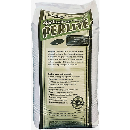 Viagrow Horticulture Perlite, Made in USA, 1-Pack (4 cu. ft. /119 Quarts)