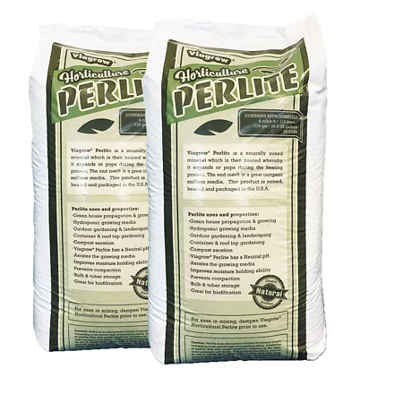 Viagrow Horticultural Perlite 4 cu Pi bag pack of 2 Soil Amendments