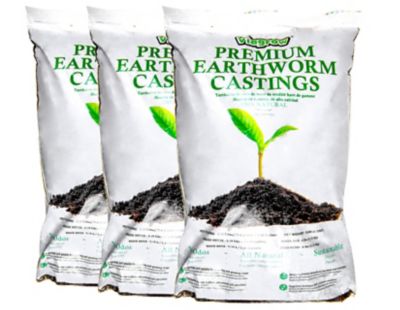 Viagrow Premium Earthworm Castings, Soil Builder, Soil Amendment (6 Lbs), 3 pk.
