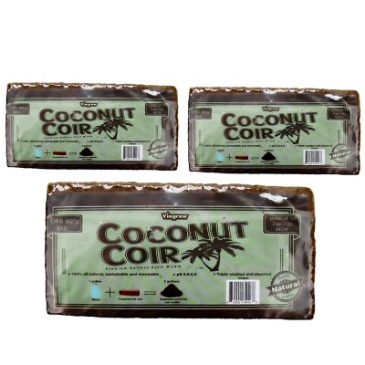 Viagrow Coco Coir Brick 650G 3 pk., VCCB650-3