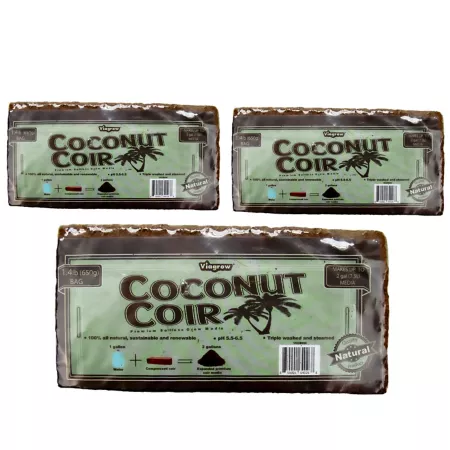 Viagrow coconut bricks 650 g pack of 3 Garden Soil