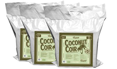 Viagrow 11 lb. Coconut Coir Block of Soilless Media, 3-Pack