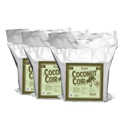 Viagrow 11 lbs Soilless Substrate Coconut Coir Block Pack of 3 Soil Amendments