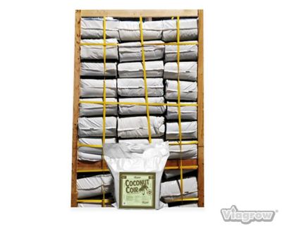 Viagrow 2,000 lb. Coco Coir Blocks, 5kg Brick, 200 Bricks Per Pallet