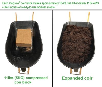 Image showing  Buffered Coco Coir, Premium Plant Growing Media, Compressed 5kg Brick, Pallet of 198