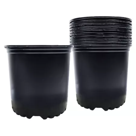 Viagrow 1 gal Plastic Nursery Pots Pack of 12 Planters