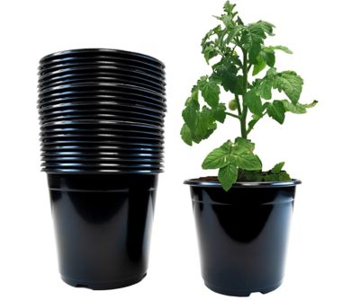 Viagrow 1 gal. Nursery Pots, Plasstic Plant Pots, 20 Pack
