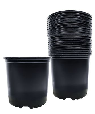 Viagrow 1 gal. Nursery Pots, Plasstic Plant Pots, 20 Pack