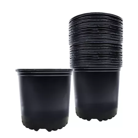 Viagrow 1 gal Plastic Nursery Pots Pack of 20 Planters