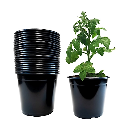 Viagrow 1 gal. Nursery Pots, Plasstic Plant Pots, 20 Pack