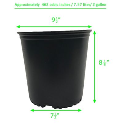 Image showing  2 gal. Plastic Nursery Pots, 10-Pack