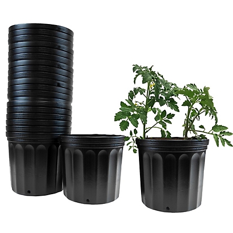 Viagrow 3 Gallon Plastic Nursery Pots, Planter Pots (11.36 Liters) 24-Pack