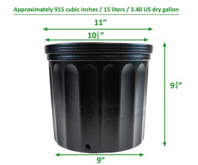 Image showing  3 gal. Plastic Nursery Pots, Pallet of 2,352