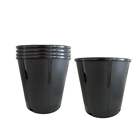 Viagrow 5 Gallon Nursery Pot, BPA Free Plant Pots, 5 Pack