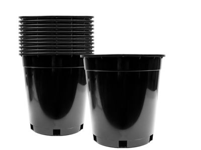 Viagrow 5 Gallon Plastic Nursery Trade Pots (4.02 Gal/15.22 l./924 cu in. ) (12-Pack)