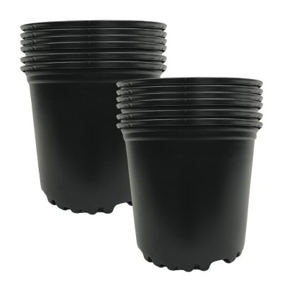 Viagrow 5 Gallon Plastic Nursery Trade Pots (4.02 Gal/15.22 l./924 cu in. ) (12-Pack)