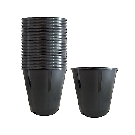 Viagrow 5 gal. Nursery Pots, Plastic Plant Pots for Container Gardening (4.02 US gal. / 15.19 Liters), 20 Pack