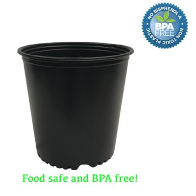 Image showing  5 gal. Plastic Nursery Plant Pots for Container Gardening, 20-Pack
