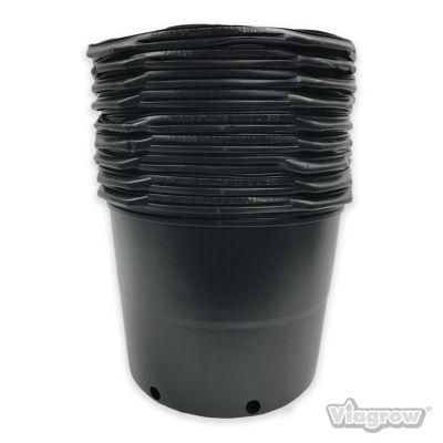 Viagrow 7 gal. Plastic Nursery Pots, 12-Pack