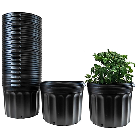 Viagrow Nursery Pots, Round Plastic Plant Pots, 24 pk., 7 Gallon