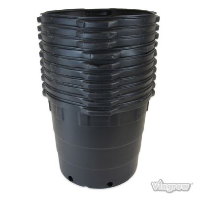 Viagrow 10 gal. Plastic Nursery Pots, BPA Free, 10-Pack