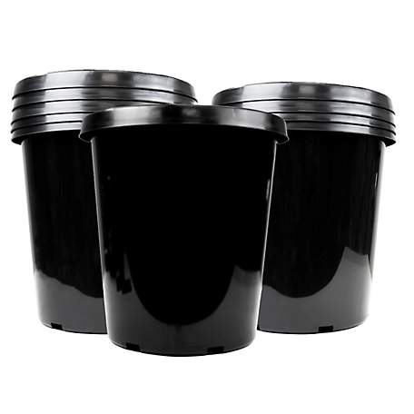 Viagrow 10 Gallon Nursery Pot, Round Plastic Plant Pots, 20 Pack