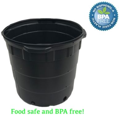 Image showing  10 gal. Plastic Round Nursery Pots, 20-Pack