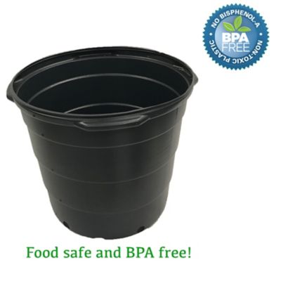 Image showing  15 gal. Plastic Round Nursery Trade Pots, 5-Pack