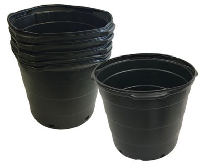 Viagrow 20 gal. Plastic Nursery Planter Pots, 5-Pack