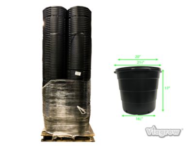 Viagrow 20 gal. Plastic Nursery Pots, Pallet of 260