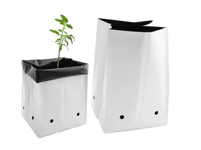 Viagrow 5 gal. 4 Mil Thick Plastic Nursery Grow Bags, 400-Pack