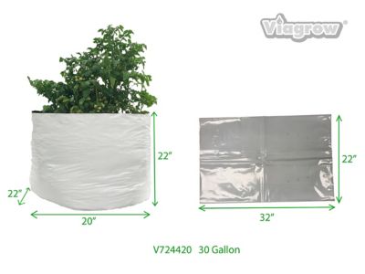 Image showing  30 gal. 4 Mil Thick Plastic Grow Bags for Potting, Seedlings and Rootings, 100-Pack