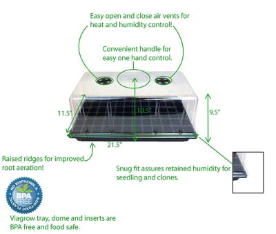 Image showing  Propagation Kit with Coco Coir, Seed Starter Kit with Dome, Tray, and Insert