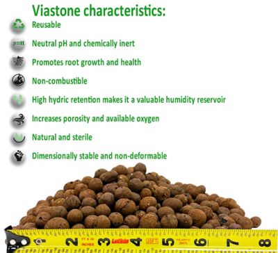 Image showing  Expanded Clay Pebbles,Viastone Grow Rocks, Hydroponics Growing Media for Gardening Orchid Aquaponics,10 Liter