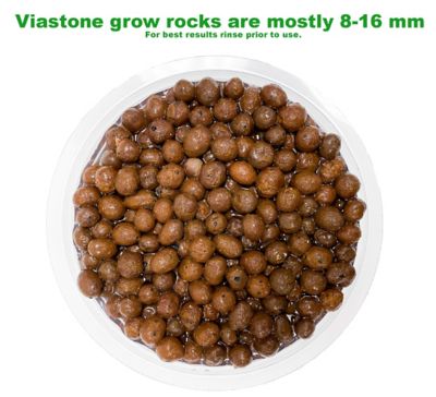 Image showing 6 th Viagrow Expanded Clay Pebbles,Viastone Grow Rocks, Hydroponics Growing Media for Gardening Orchid Aquaponics,10 Liter