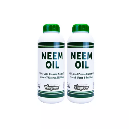 Viagrow Cold Pressed Neem Oil Seed Extract (64 oz / Makes 96 gal.) OMRI Listed (32 oz Bottles Pack of 2) Soil Amendments