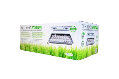 Image showing 5 th Viagrow Seedling Station Kit with LED Grow Light, Propagation Dome, Tray and 50 Coir Seedling Starters