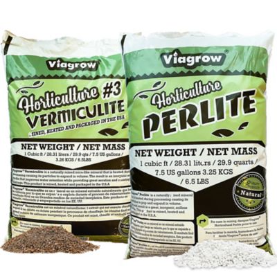 Viagrow Vermiculite Perlite Combo, 1 Cubic Foot Bags