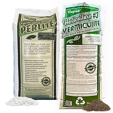 Viagrow Organic 8 cu. ft. 4CF Bags of Perlite and Vermiculite Soil Additive Growing Medium 236 qt./60 US Gal.
