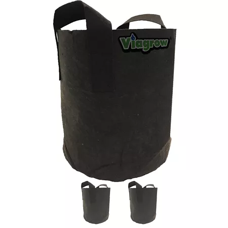 Viagrow 30 gal Ventilated Fabric Grow Bags with Handles 3 Pack Planters