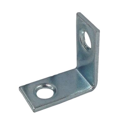 Prime-Line Corner Bracket, 1 in., Steel Construction, Zinc-Plated, L-Angle, 4 pk., MP71442-4