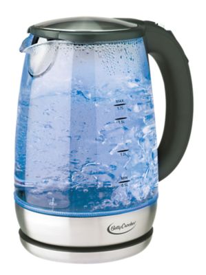 Betty Crocker Electric Tea Kettle, Glass with Temperature Control, BC-4793C