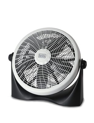 Black & Decker Adjustable Floor Fan for Home Or Office, 3 Quiet Fan Settings, BFF16B
